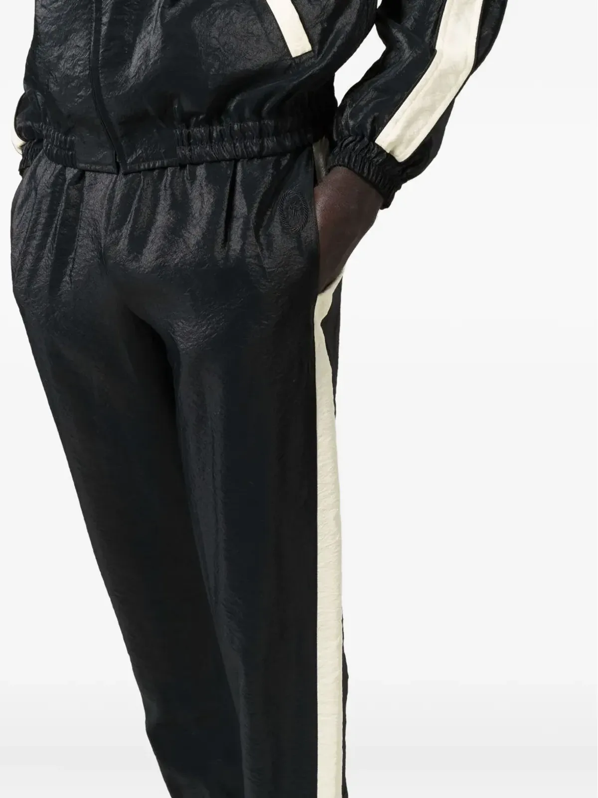 Saint Laurent サイドストライプ テーパードパンツ - ブラック - 画像5