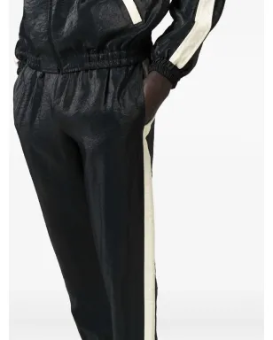 Saint Laurent サイドストライプ テーパードパンツ - ブラック - サムネイル5