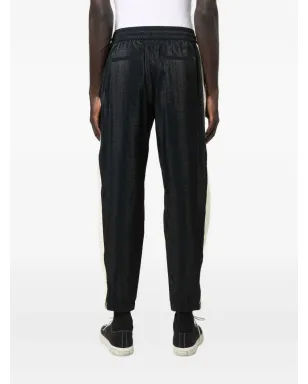 Saint Laurent サイドストライプ テーパードパンツ - ブラック - サムネイル4