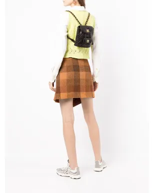 CHANEL ビンテージ デューマ ダイヤモンドキルティング バックパック - ブラック - サムネイル2