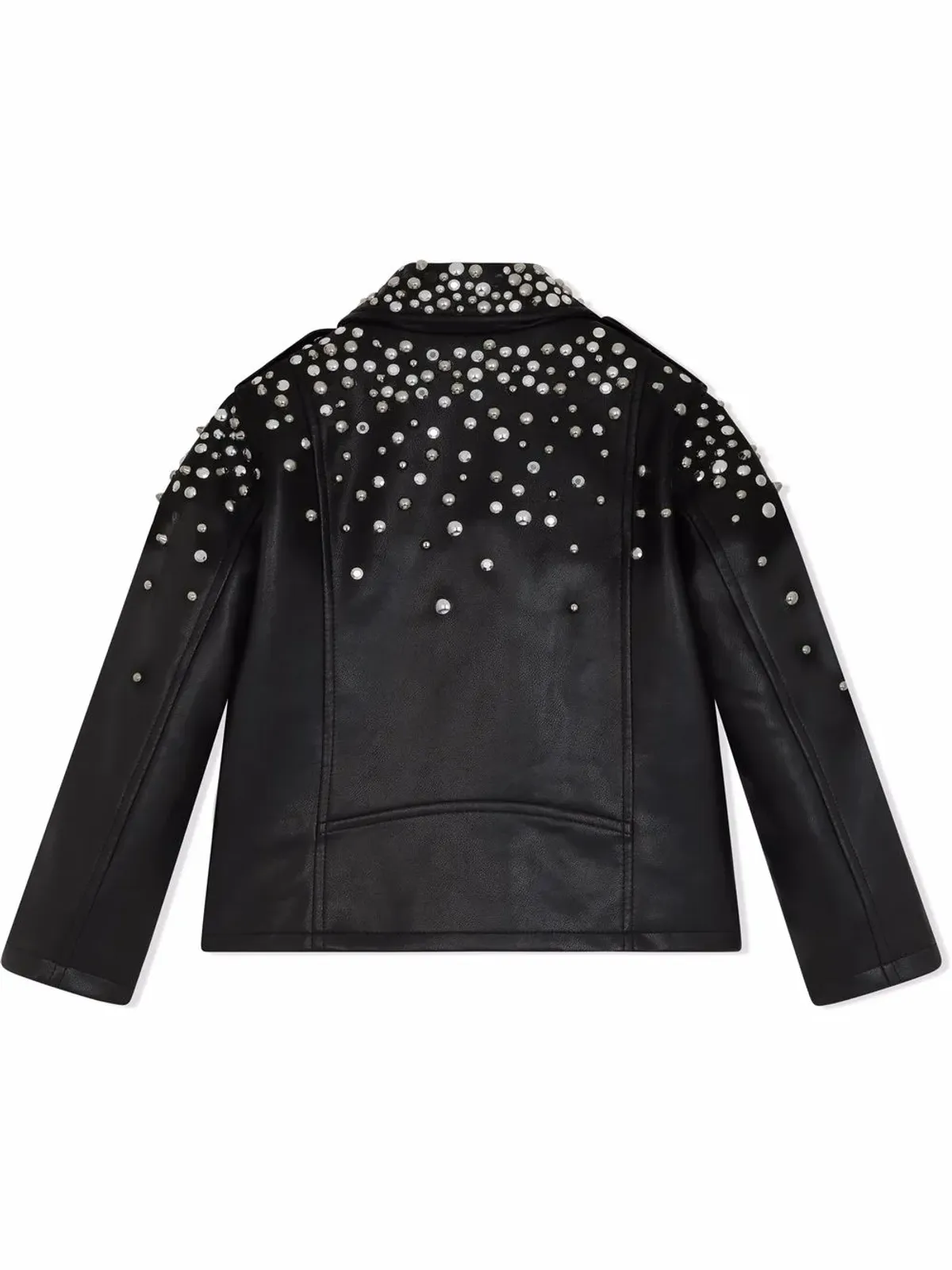 Dolce & Gabbana Kids スタッズ付きレザーバイカージャケット - 画像2