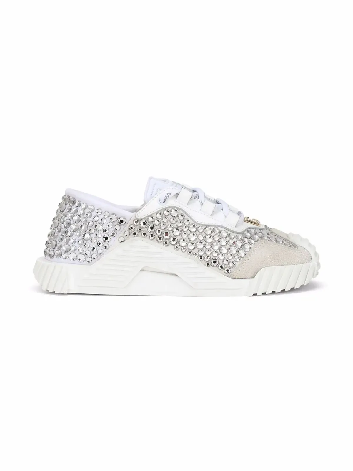 Dolce & Gabbana Kids スタッズ付き ロー・トップ レザー スニーカー - White - 画像2
