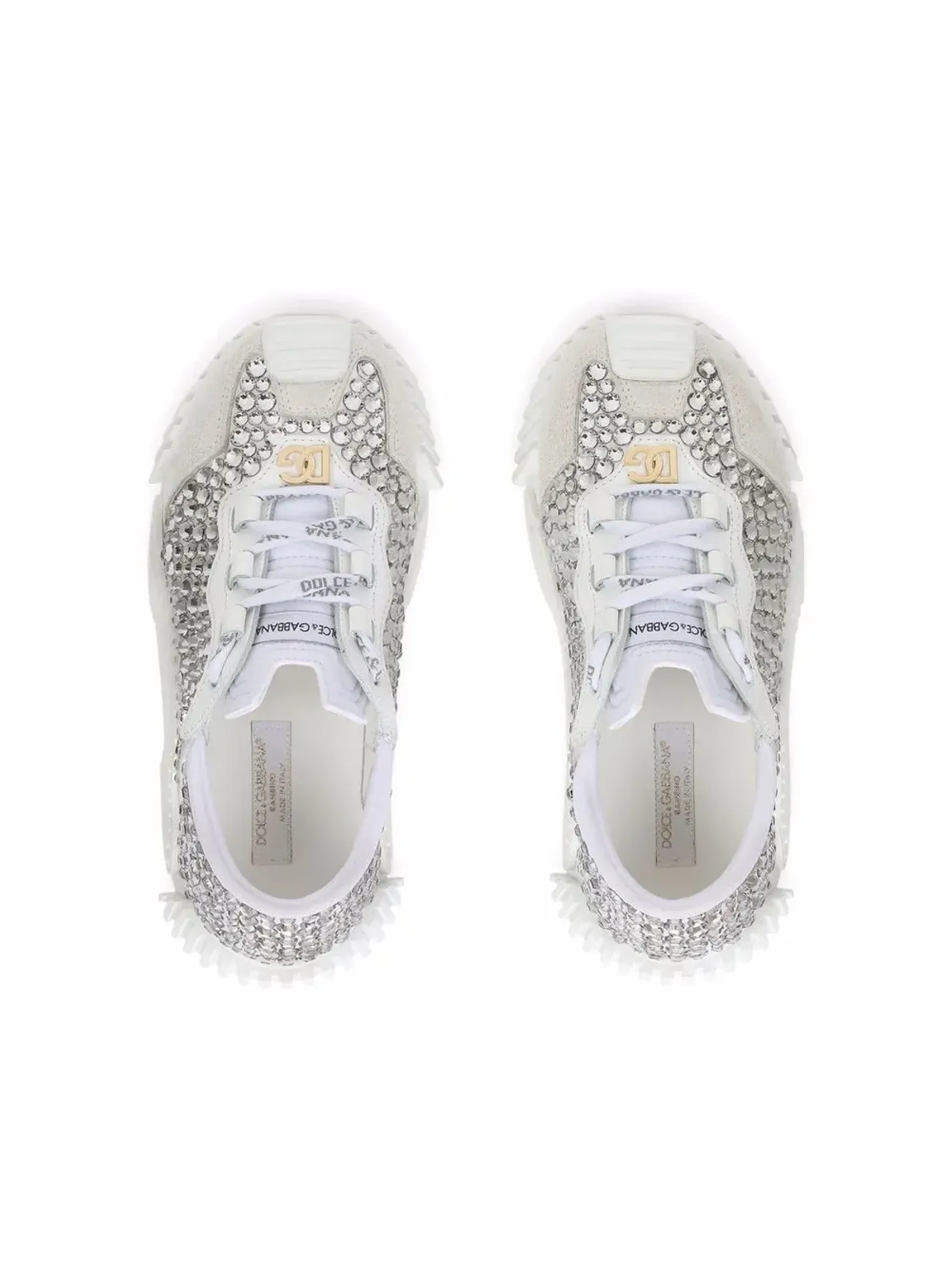 Dolce & Gabbana Kids スタッズ付き ロー・トップ レザー スニーカー - White - 画像4
