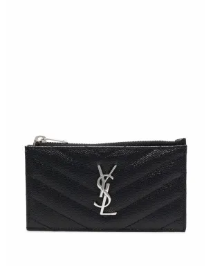 Saint Laurent ロゴプレート付きキルティング財布 - サムネイル1