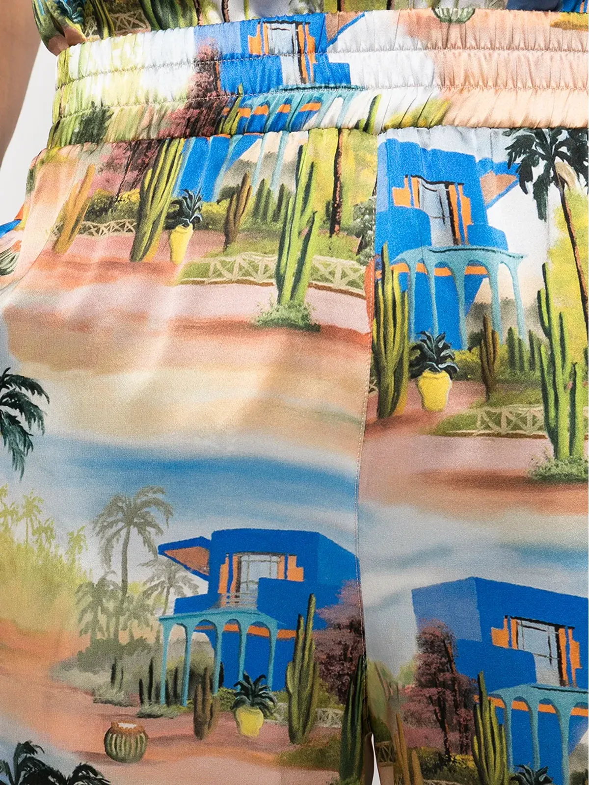 Les Benjamins トロピカル柄シルクショーツ - 画像5