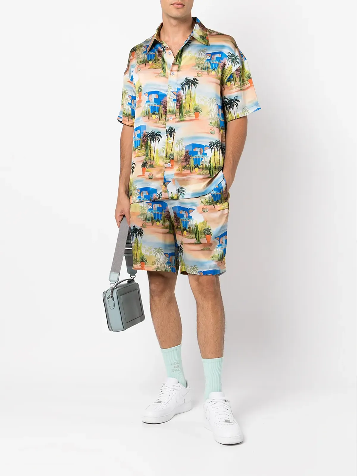 Les Benjamins トロピカル柄シルクショーツ - 画像2
