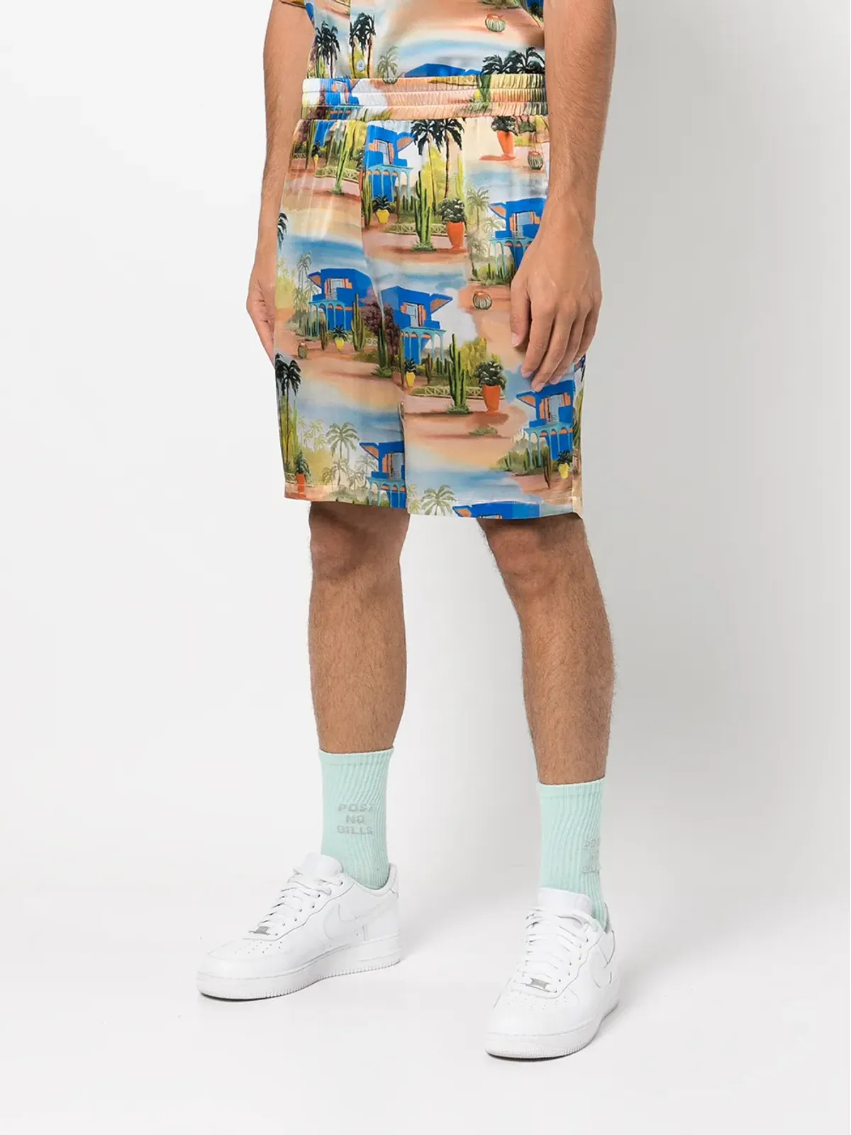 Les Benjamins トロピカル柄シルクショーツ - 画像3