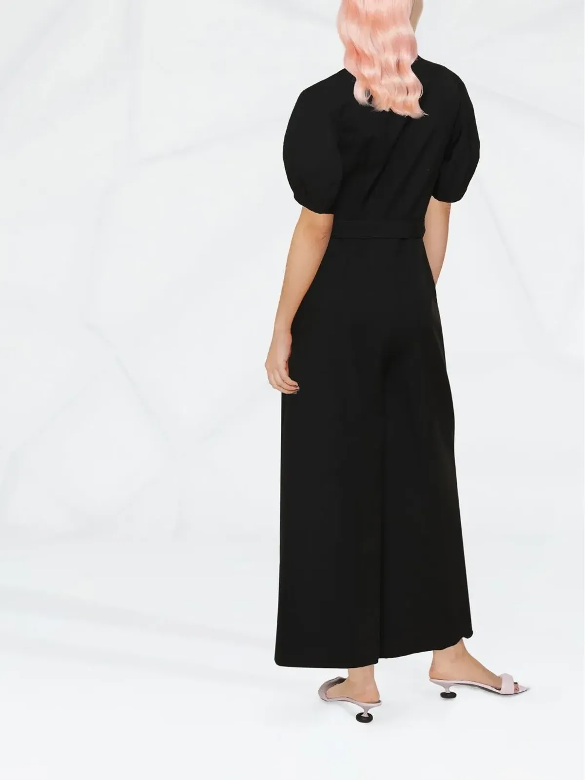 Stella McCartney パフスリーブジップ付きワイドレッグジャンプスーツ - 画像3