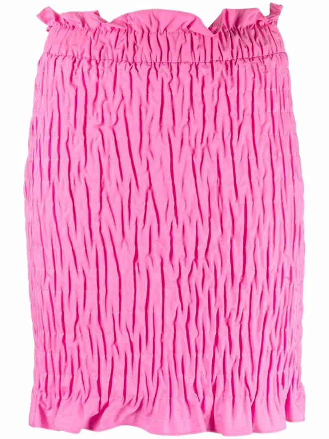 MSGM MSGM シャーリング風ミニスカート ピンクの商品画像
