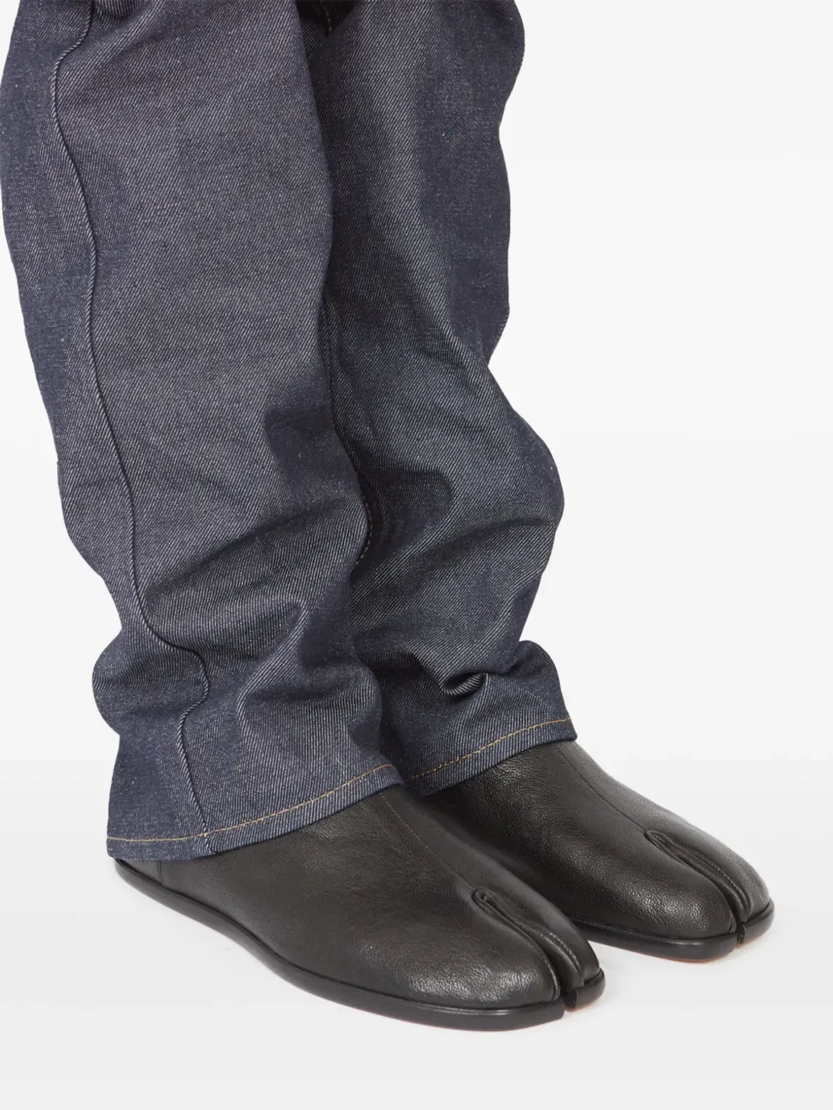 Maison Margiela タビ レザー バブーシュ シューズ - 画像5
