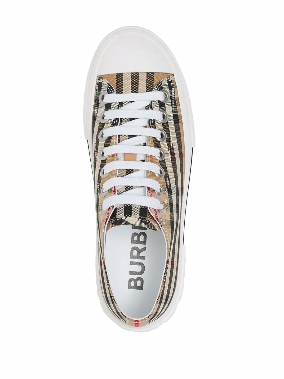 Burberry ヴィンテージチェックコットン スニーカー - 画像4