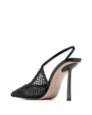 Le Silla Gilda mesh-panel pumps - Black - サムネイル3