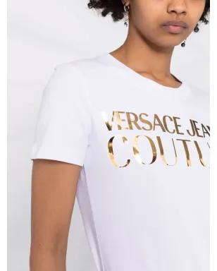 Versace Jeans Couture ロゴプリント メタリック Tシャツ - サムネイル3