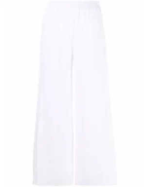 Fabiana Filippi wide-leg elasticated-waistband trousers - White - サムネイル1