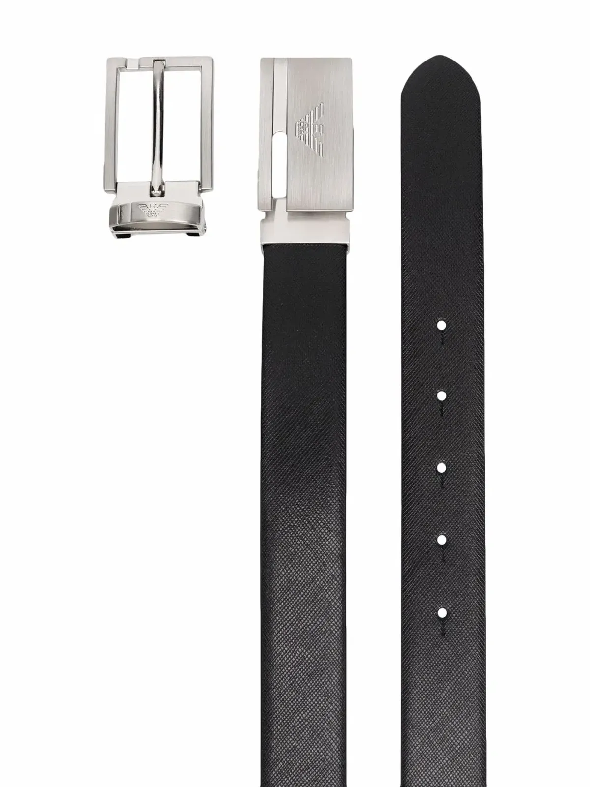 Emporio Armani ロゴバックル レザーベルト - ブラック - 画像2