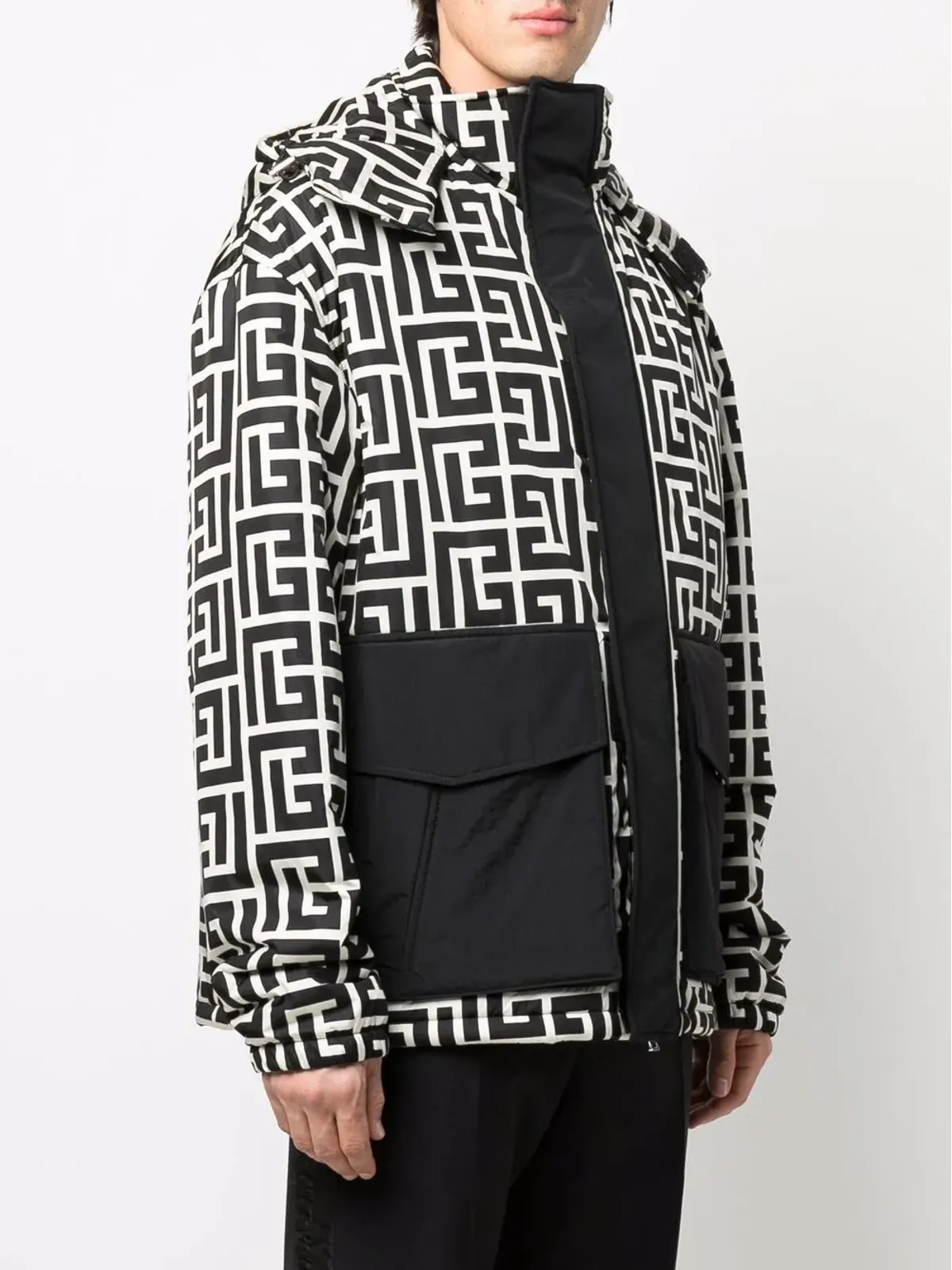 Balmain ロゴプリント パデッドジャケット - 画像3