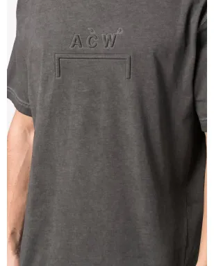A-COLD-WALL* ロゴ刺繍オーガニックコットンTシャツ ブラック - サムネイル5