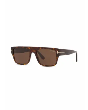TOM FORD Eyewear tortoiseshell-effect square-frame sunglasses - Green - サムネイル2