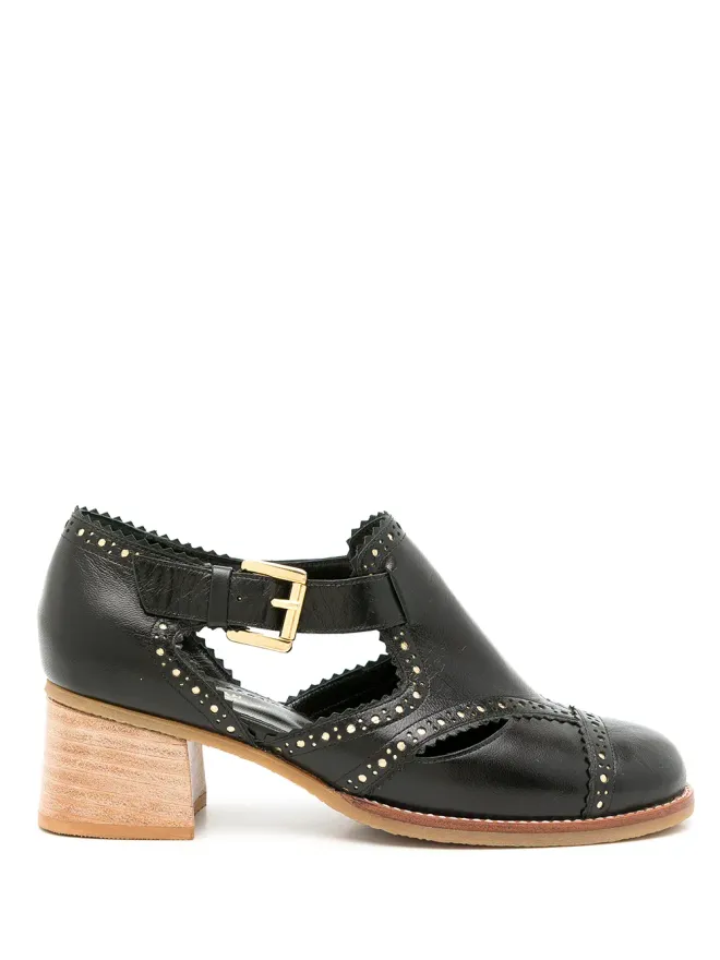 Sarah Chofakian Sarah Chofakian ホワイトシティパンプス ブラックの商品画像