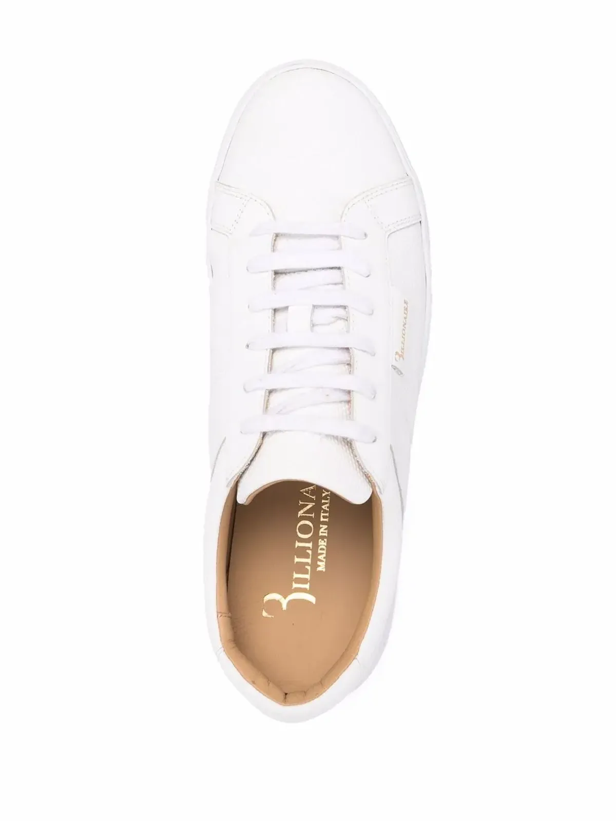 Billionaire レザー ロー・トップスニーカー - White - 画像4