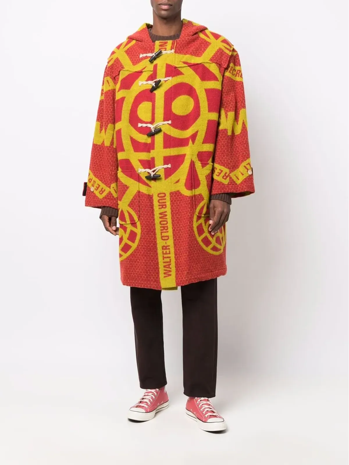 Walter Van Beirendonck Pre-Owned フード付きウールコート - 画像2