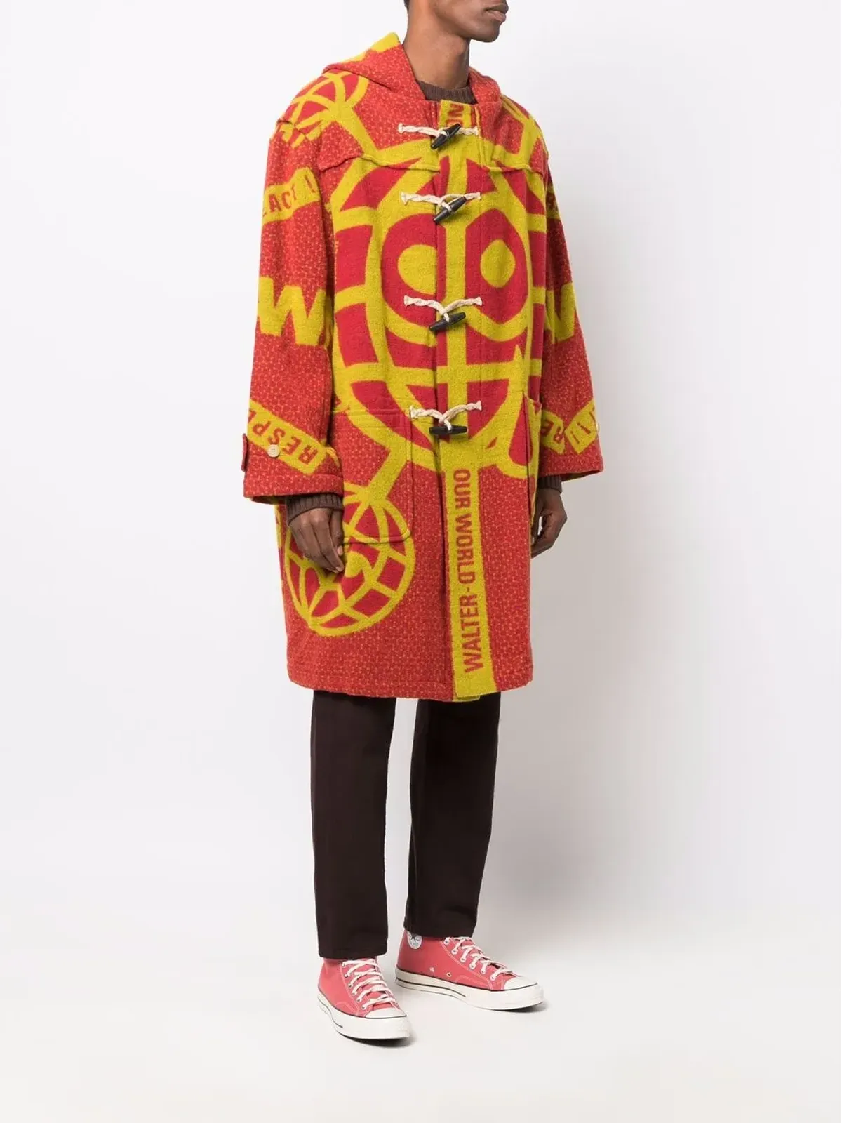 Walter Van Beirendonck Pre-Owned フード付きウールコート - 画像3