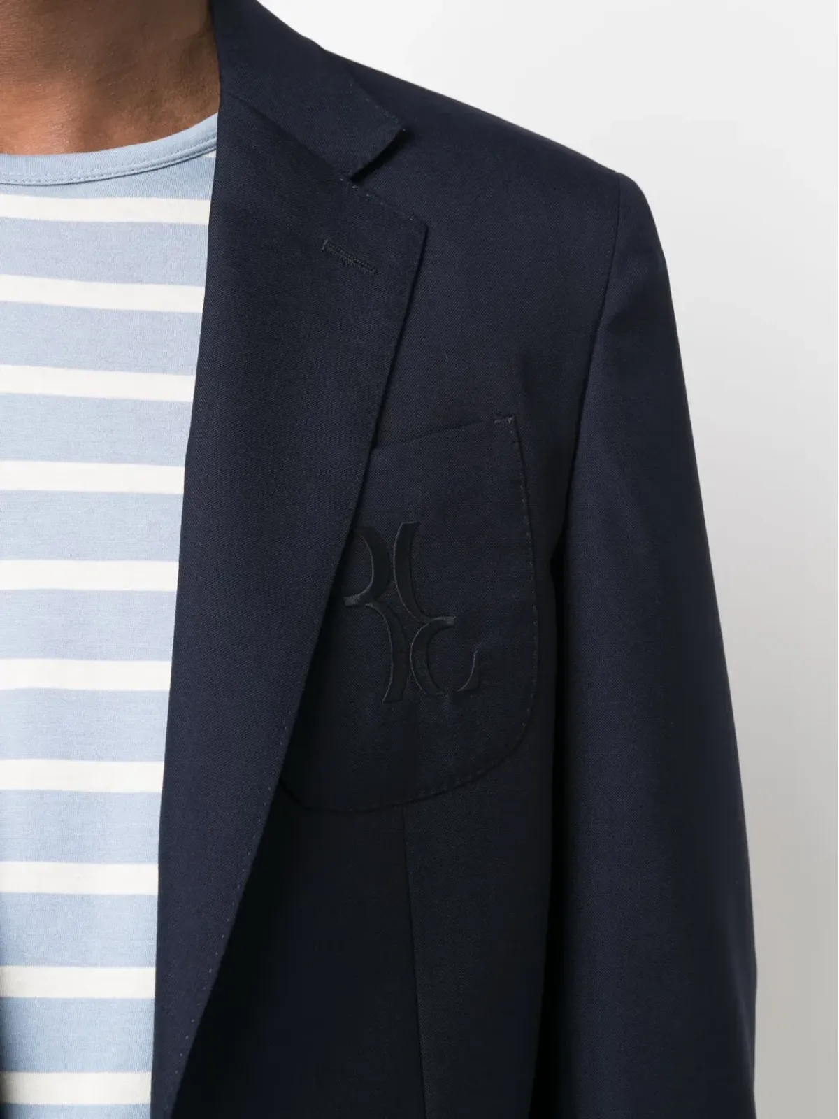 Billionaire ロゴ刺繍入りシングルブレストブレザー - 画像5