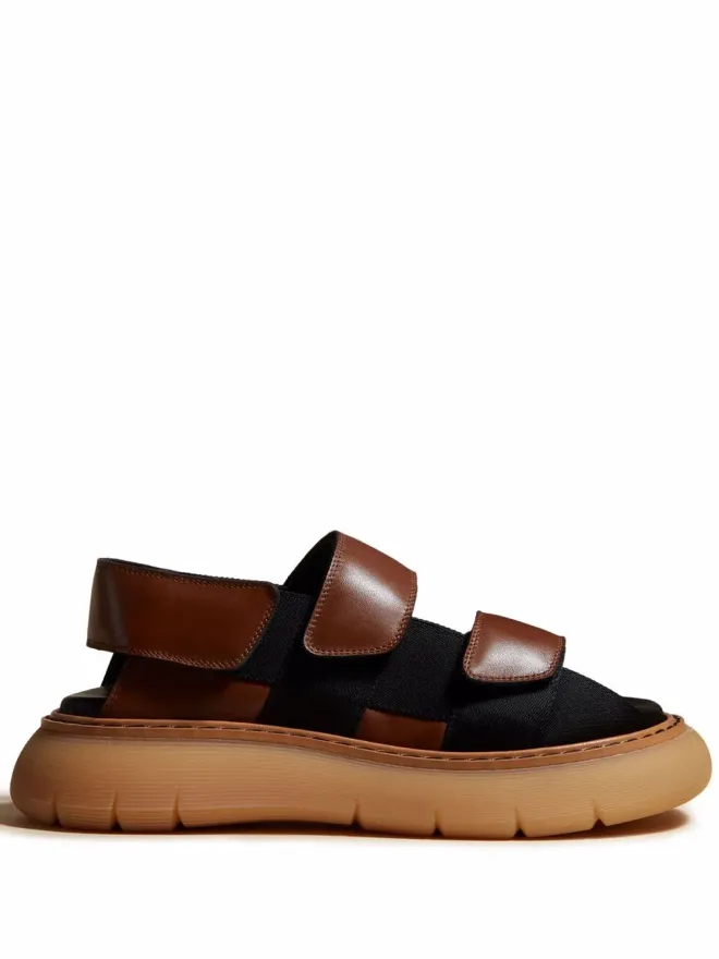 KHAITE KHAITE Murray chunky leather sandals - Brownの商品画像