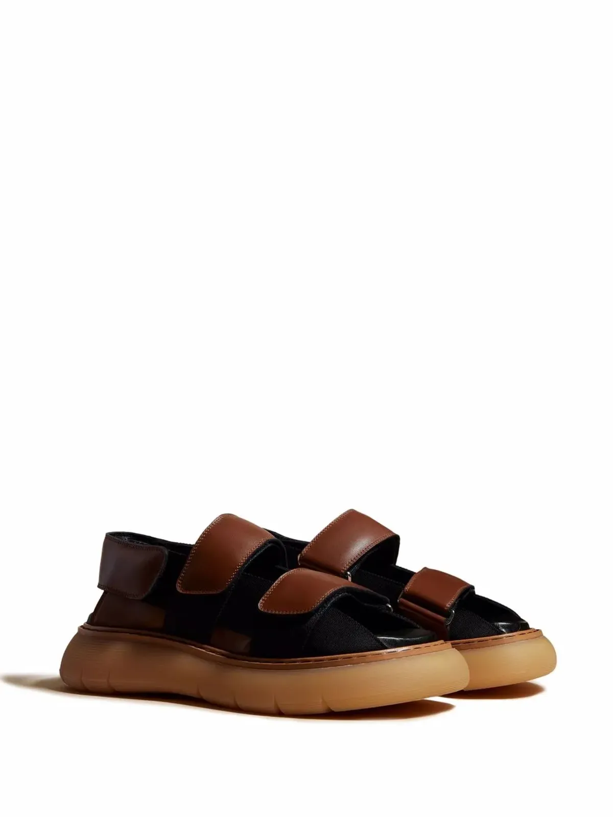 KHAITE Murray chunky leather sandals - Brown - 画像2