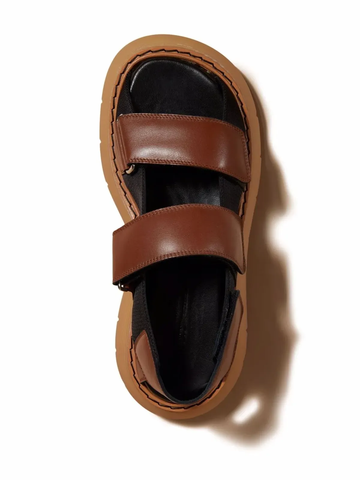 KHAITE Murray chunky leather sandals - Brown - 画像3