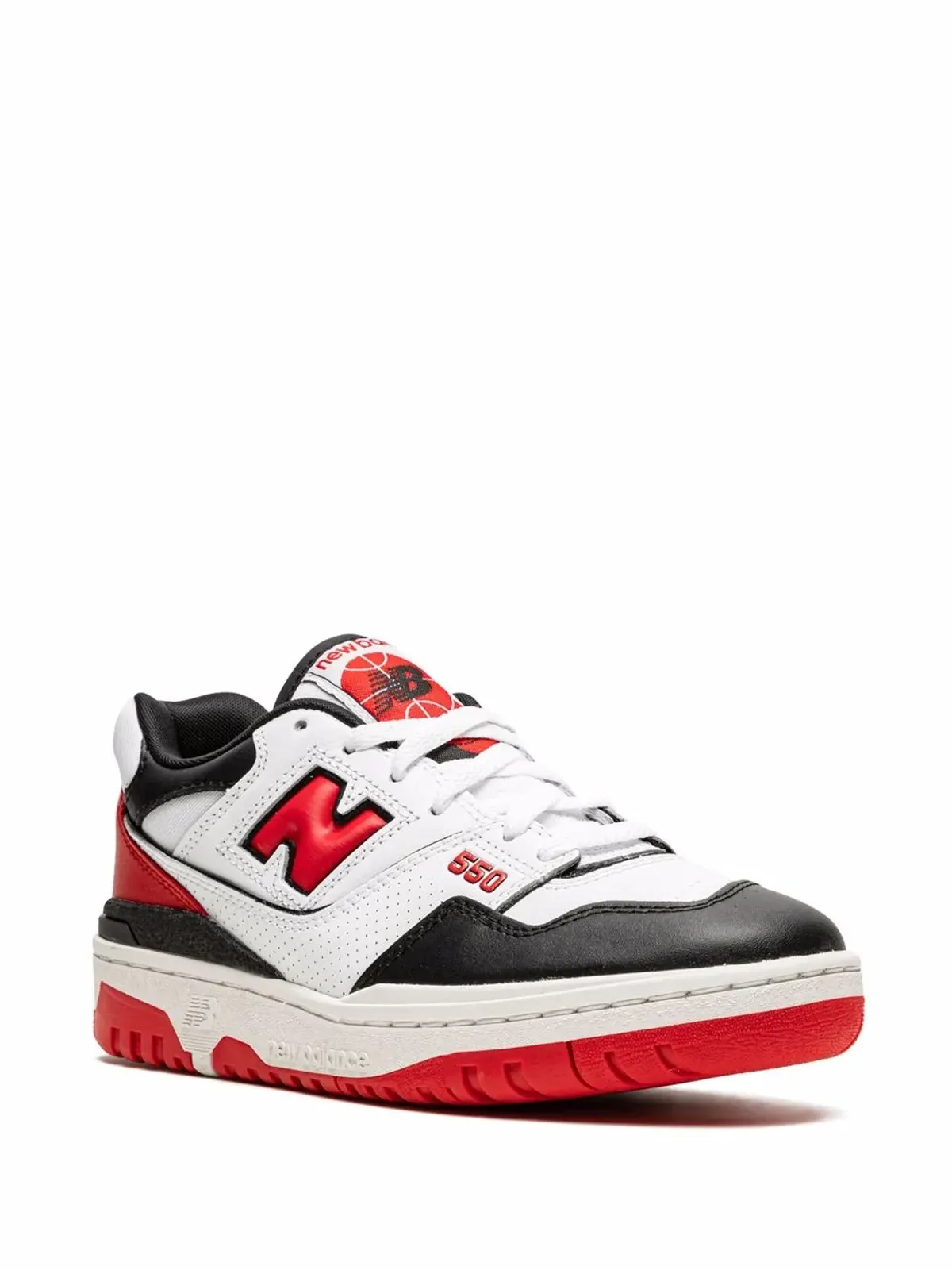 New Balance 550 ホワイト/レッド/ブラック スニーカー - 画像2