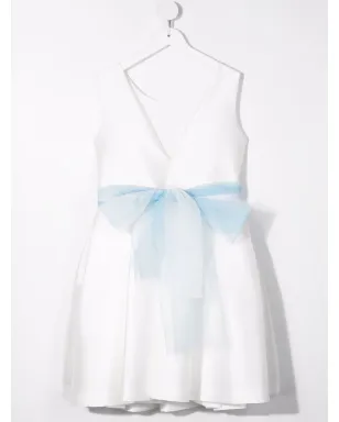 Mimilù TEEN 花柄アップリケ ノースリーブドレス - White - サムネイル2