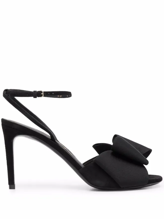 FERRAGAMO Ferragamo ヴァラ・ボウ・ディテール サンダル - ブラックの商品画像