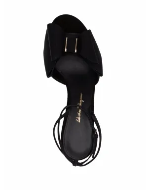 Ferragamo ヴァラ・ボウ・ディテール サンダル - ブラック - サムネイル4