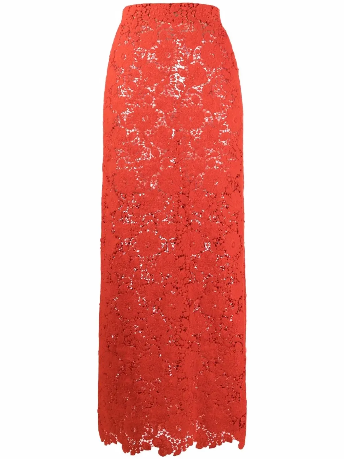 Giambattista Valli 高腰花柄刺繍スカート - オレンジ - 画像1