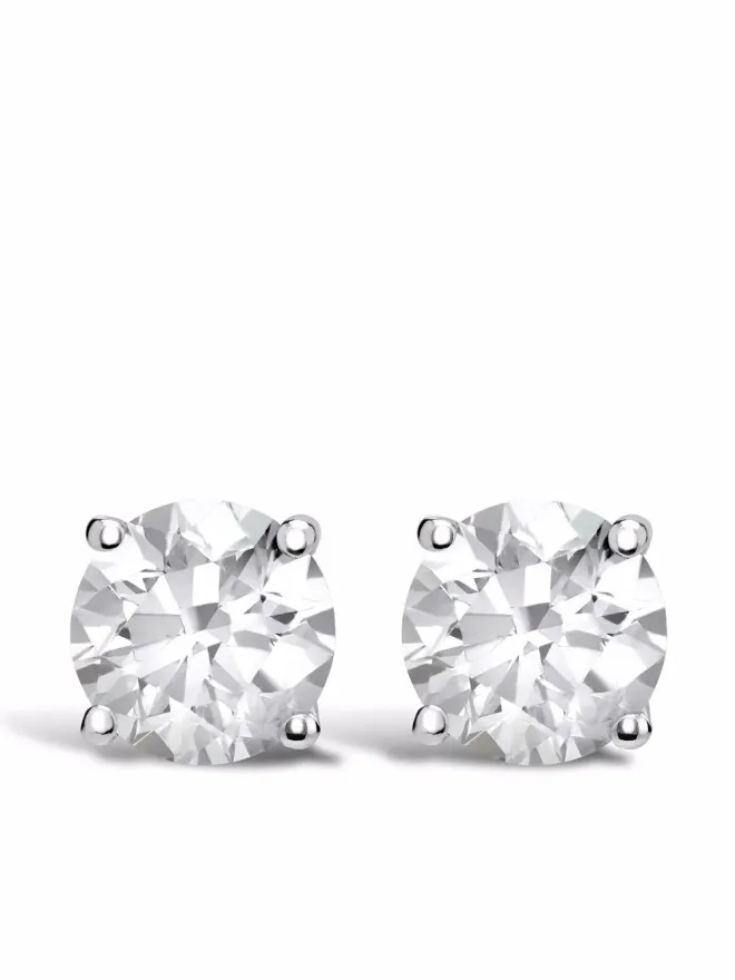 Pragnell Vintage Pragnell Vintage 18kt white gold diamond stud earrings - Silverの商品画像