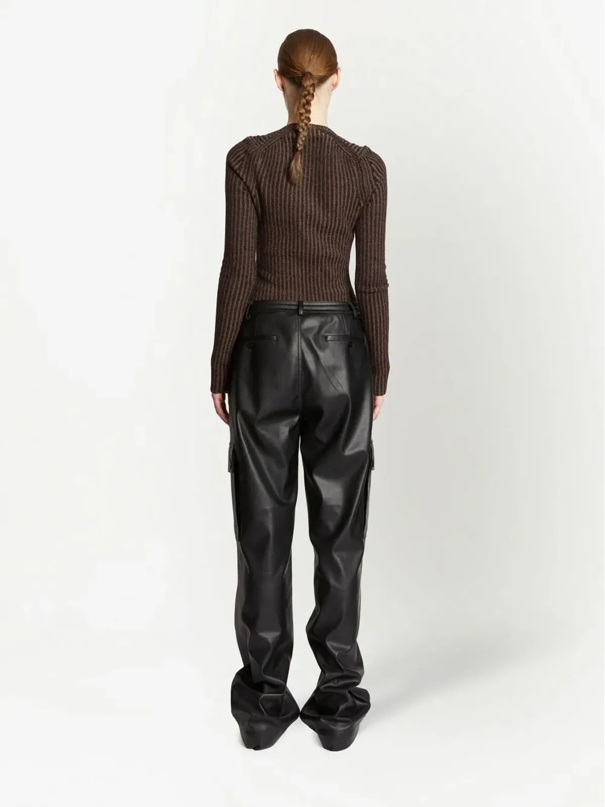 Proenza Schouler White Label 編み込みリブスクープネックジャンパー - 画像4