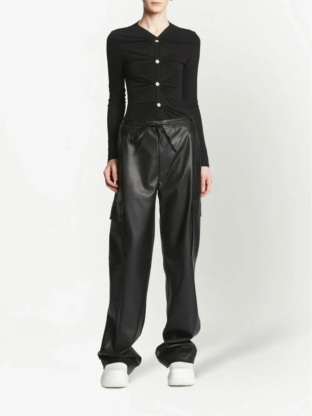 Proenza Schouler White Label カットアウトディテール長袖トップ - 画像2