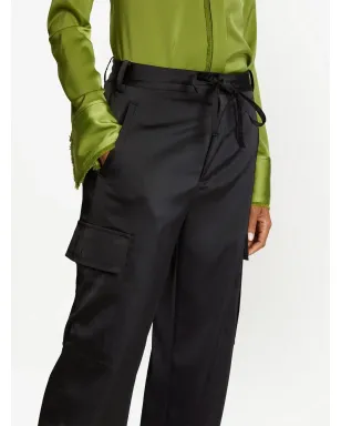 Proenza Schouler White Label ドローコード付きカーゴパンツ - ブラック - サムネイル5