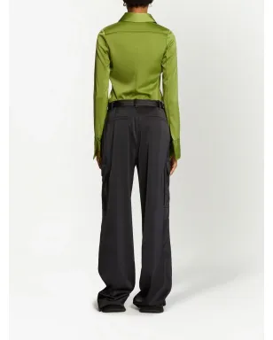 Proenza Schouler White Label ドローコード付きカーゴパンツ - ブラック - サムネイル4