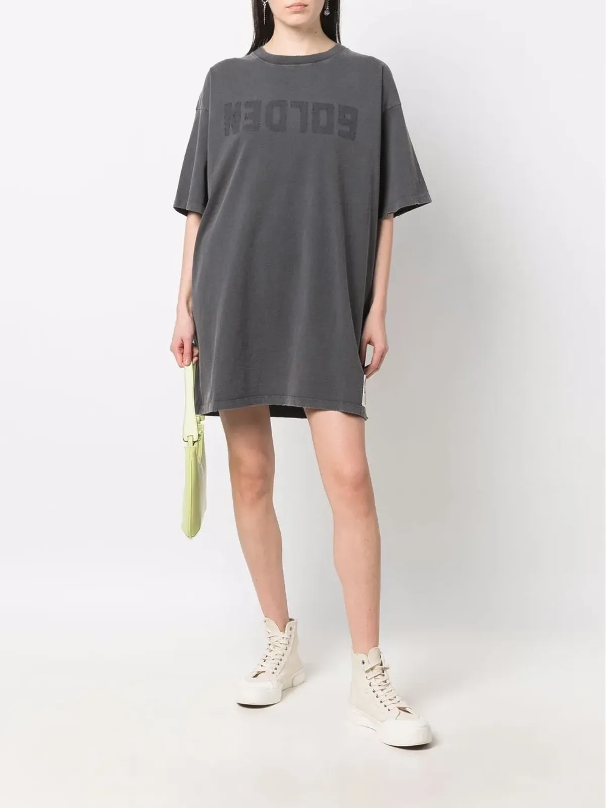 Golden Goose ロゴプリント半袖Tシャツドレス - 画像2
