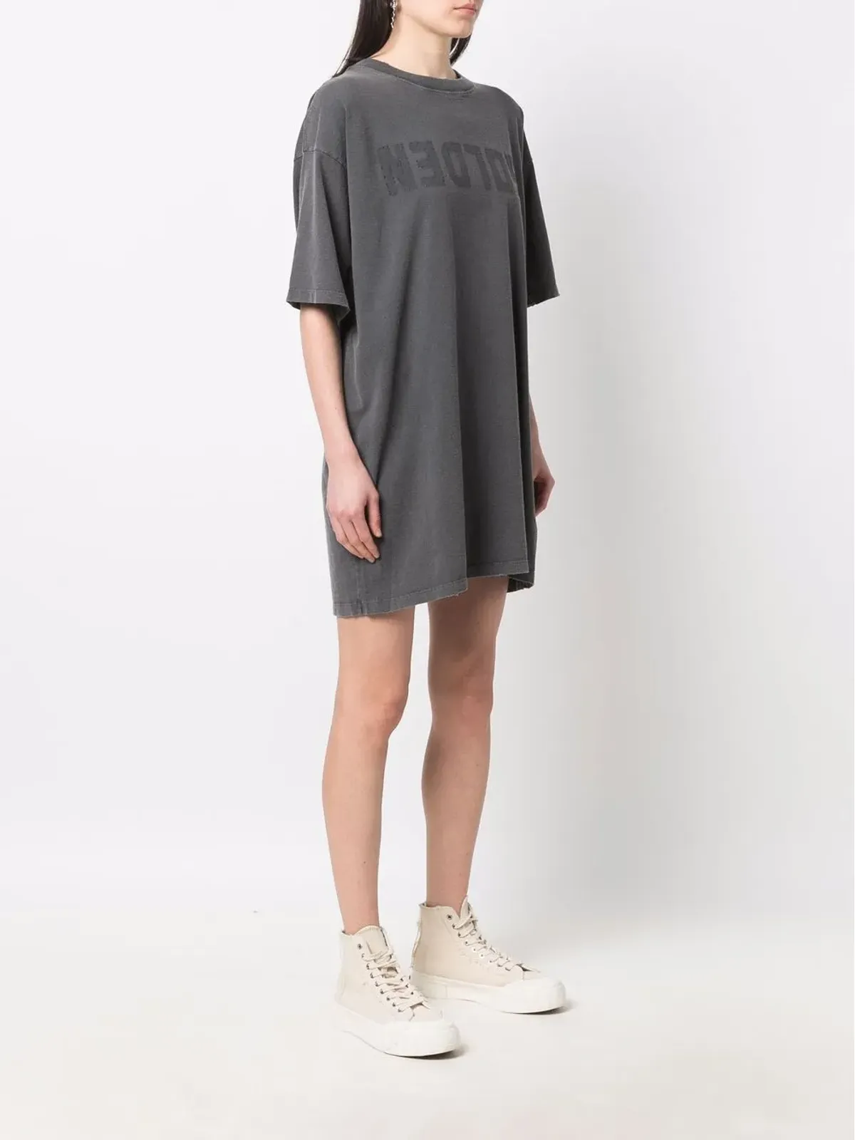 Golden Goose ロゴプリント半袖Tシャツドレス - 画像3