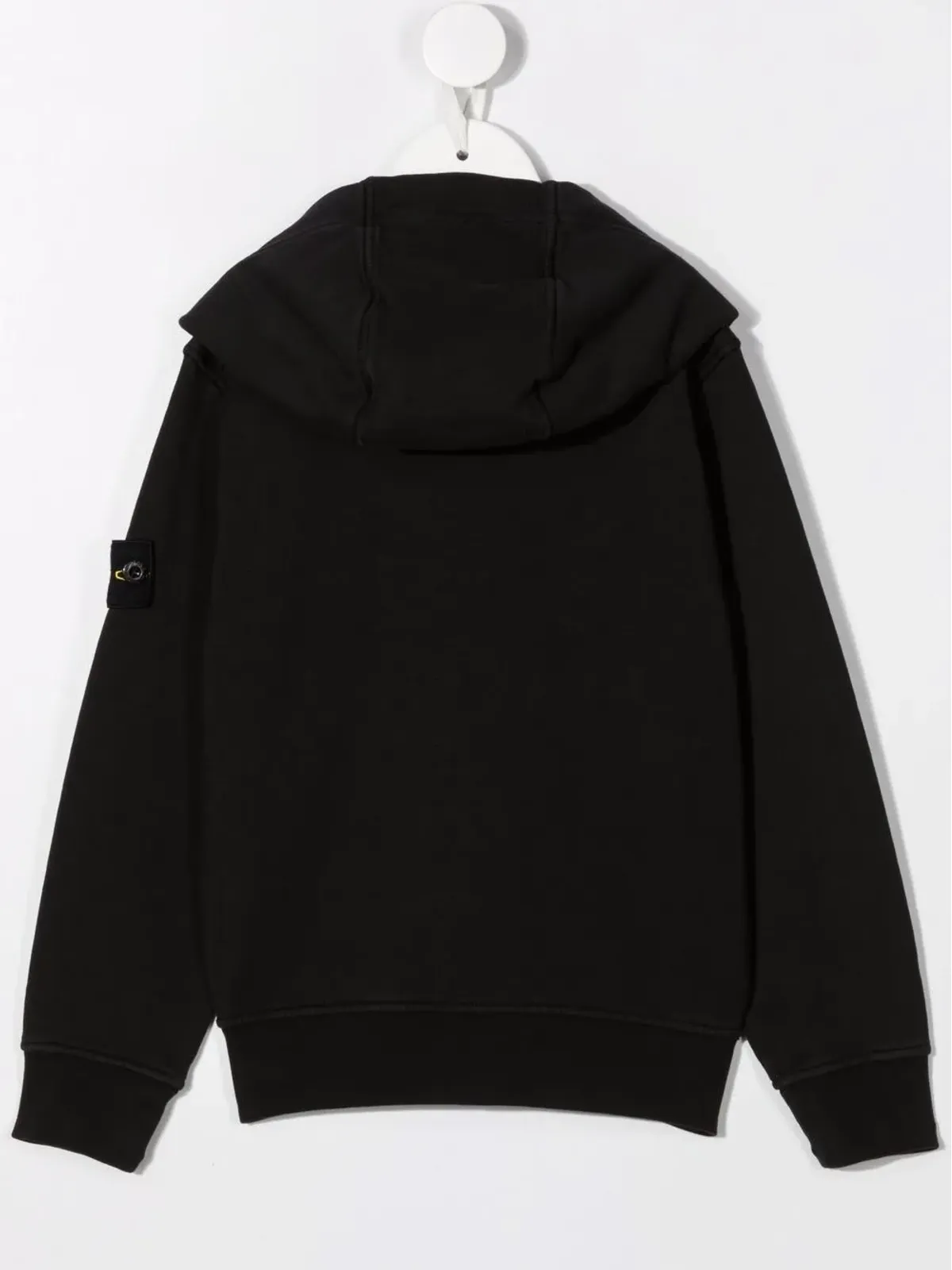 Stone Island Junior ロゴパッチ付きジップアップフーディ - 画像2
