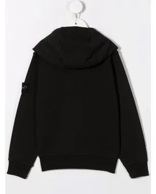 Stone Island Junior ロゴパッチ付きジップアップフーディ - サムネイル2