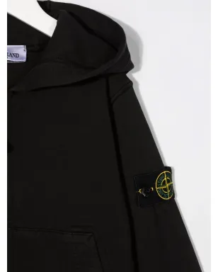 Stone Island Junior ロゴパッチ付きジップアップフーディ - サムネイル3