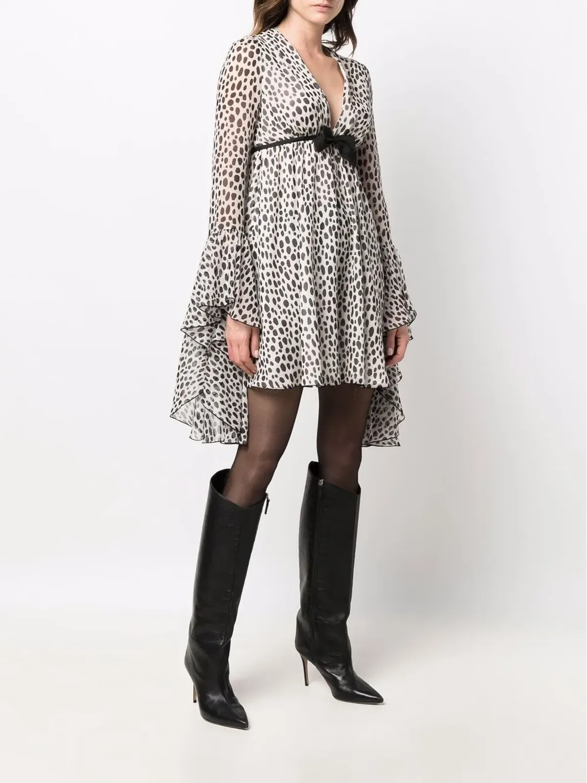 Giambattista Valli ダルメシアンプリント シルクドレス - 画像3