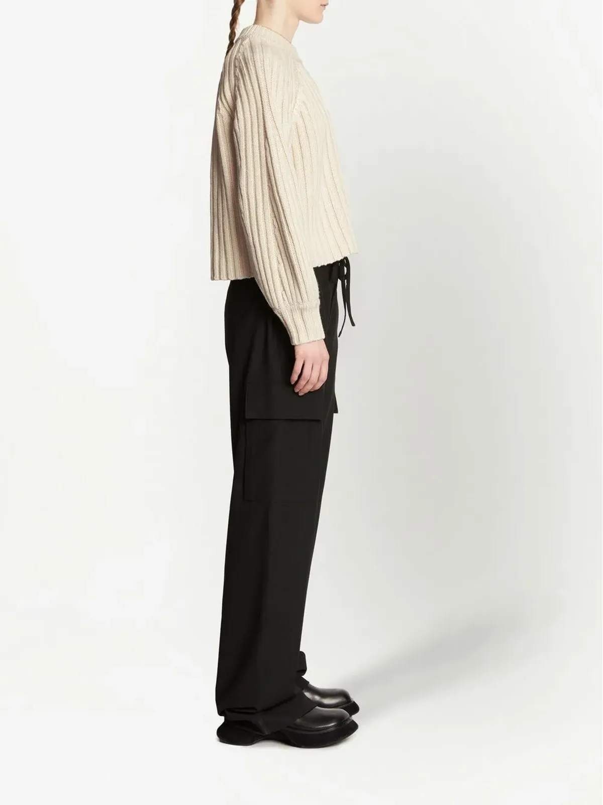 Proenza Schouler White Label 編み込みリブ クルーネック ジャンパー - 画像3