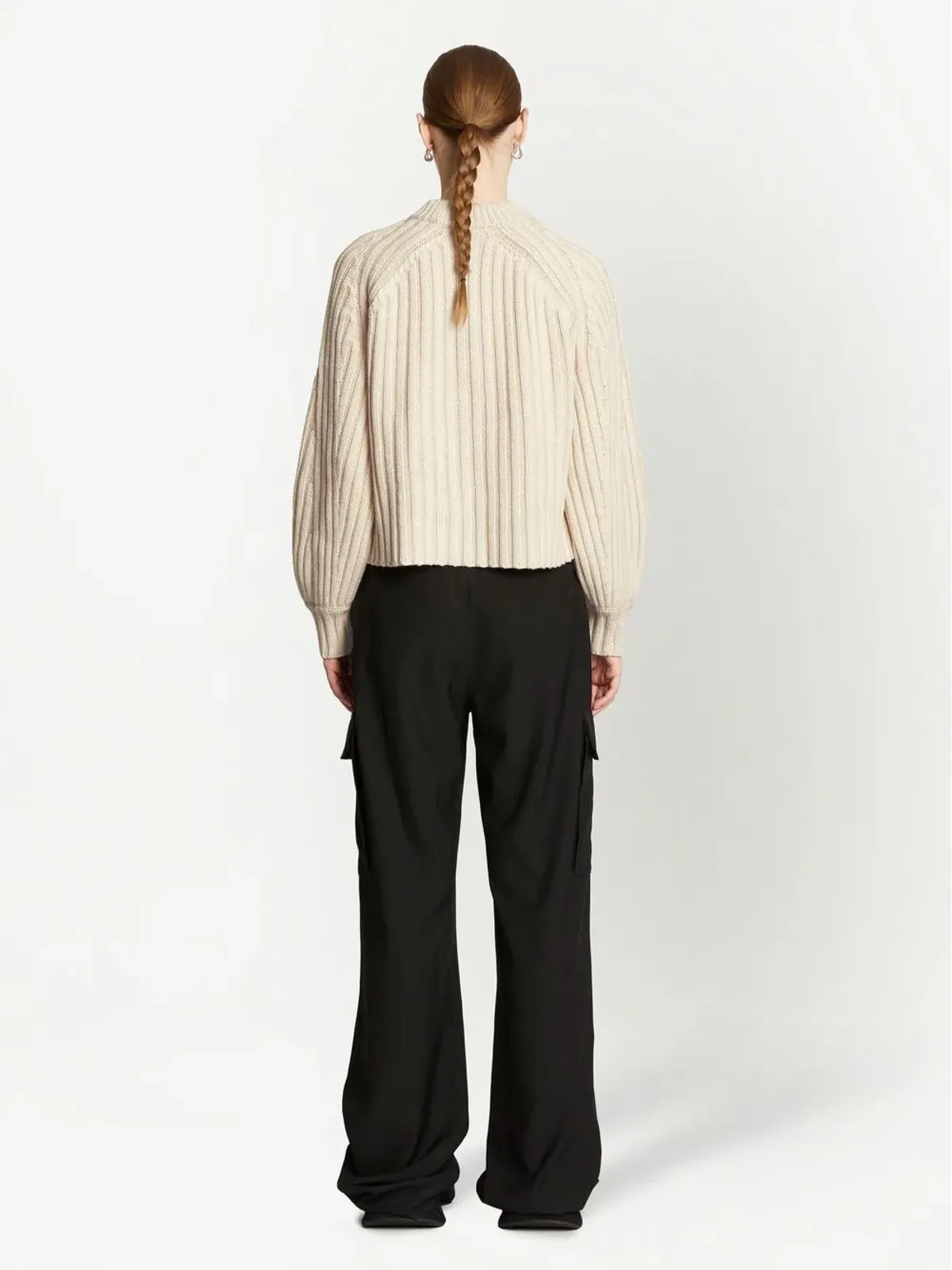 Proenza Schouler White Label 編み込みリブ クルーネック ジャンパー - 画像4
