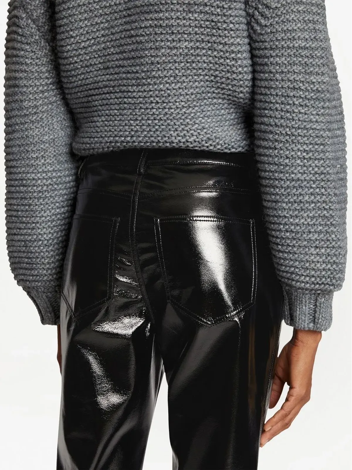 Proenza Schouler White Label ラッカーエフェクト・ストレートレッグパンツ - 画像5