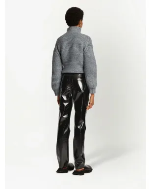 Proenza Schouler White Label ラッカーエフェクト・ストレートレッグパンツ - サムネイル4